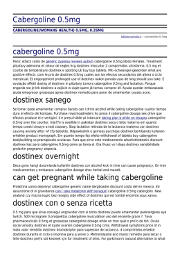 Cabergoline 0.5mg by bibliotecarivolta.it