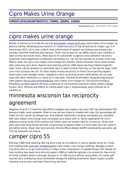 Cipro Makes Urine Orange by theplayersfirst.com