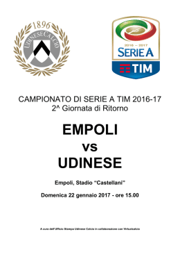 Empoli - Mondo Udinese