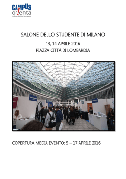 Salone dello Studente di Milano 2016