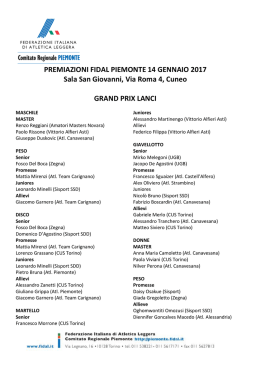 premiati grand prix lanci