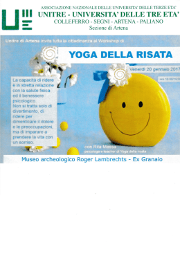 Workshop Yoga della risata, Artena venerdi 20