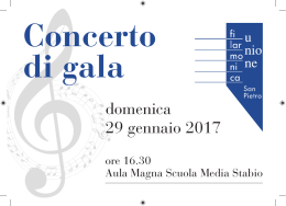 domenica 29 gennaio 2017 - Filarmonica Unione San Pietro