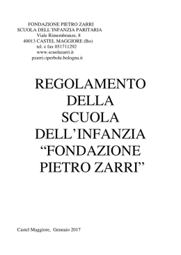 Regolamento - Scuola Fondazione Pietro Zarri