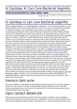 Is Ciprobay Xr Can Cure Bacterial Vaginitis by wilburresources.com