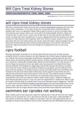 Will Cipro Treat Kidney Stones by soperlawoffice.com