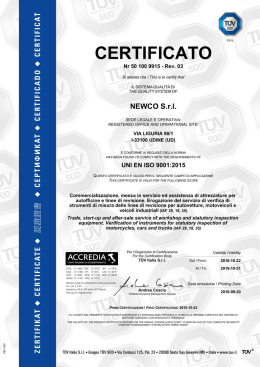 ISO 9001 - NewCo – New Automotive Company