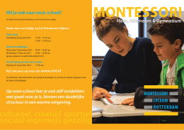 Flyer groep 8 - 2017 - Montessori Lyceum Rotterdam