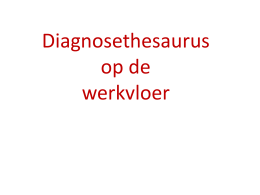 Diagnosethesaurus op de werkvloer