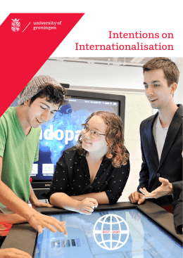 Intentions on Internationalisation