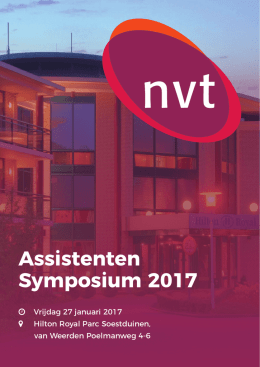 Assistenten Symposium 2017 - Nederlandse Vereniging voor