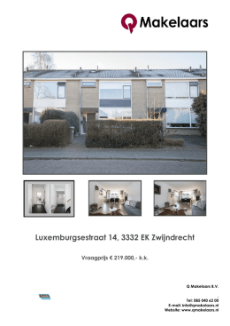 Luxemburgsestraat 14, 3332 EK Zwijndrecht