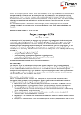 Projectmanager Lean