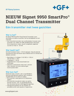 Informatieflyer 9950 Dual Channel Transmitter (NL) (PDF | 525,3 kB)
