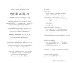 Rachel Lenssens - Rouwcentrum Van Bever Wetteren