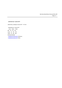 Ledenstand per 1 januari 2017