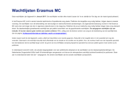 Wachtlijsten Erasmus MC