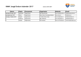 KNMV Jeugd Enduro kalender 2017
