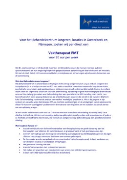 Vaktherapeut PMT - Dr. Leo Kannerhuis