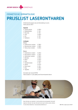 Laserontharen prijslijst - Jeroen Bosch Ziekenhuis