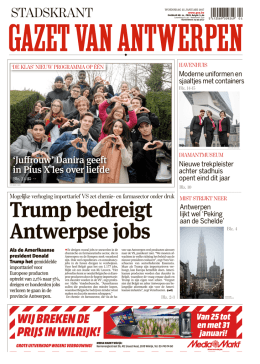 Trump bedreigt Antwerpse jobs
