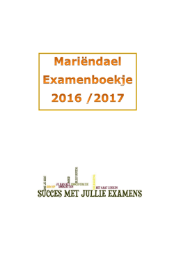 Examenboekje Mariëndael 2017
