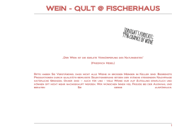 WEIN - QULT @ FISCHERHAUS