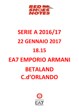 SERIE A 2016/17 EA7 EMPORIO ARMANI