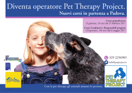 Brochure informativa Pet Therapy Project