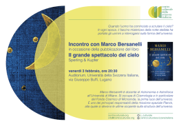 Incontro con Marco Bersanelli Il grande spettacolo del cielo