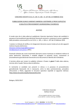 avviso - USR Emilia Romagna