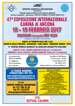 18 - 19 febbraio 2017 - Gruppo Cinofilo Ancona
