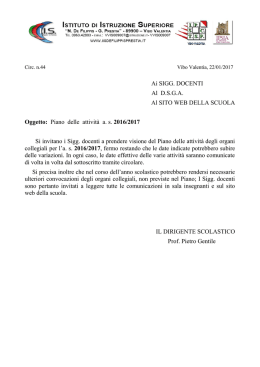 PIANO ATTIVITA` 16.17 - IIS De Filippis
