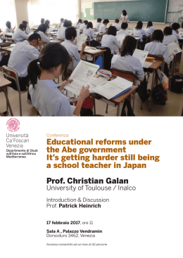 Educational reforms under the Abe government It`s getting harder
