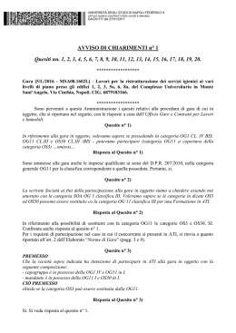 Avviso - Università degli Studi di Napoli Federico II