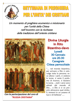 Liturgia bizantina 2017 - Parrocchia di Canegrate