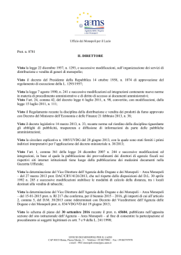 Schema di piano primo semestre 2017 – definitivo – U.M. Lazio