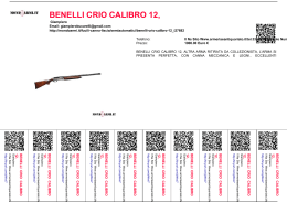 benelli crio calibro 12
