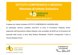 certificazione - Istituto Comprensivo 6 Modena