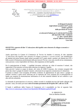 Nota Usp - Treviso – Ufficio scolastico territoriale