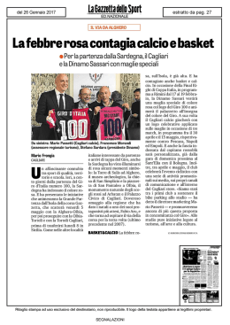Articolo  - Dinamo Sassari