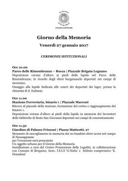 Cerimonie istituzionali del Comune di Bergamo
