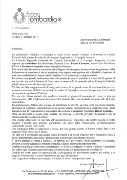 Scarica la lettera del Presidente di Fipav Lombardia Adriano Pucci