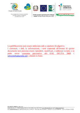 Piano di Azione della Strategia di Sviluppo Locale Leader