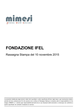 IFEL - Fondazione IFEL per la finanza e l`economia locale