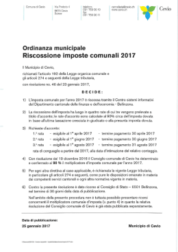 Riscossione imposte comunali 2017