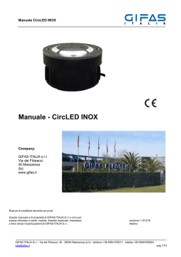 Manuale - CircLED INOX