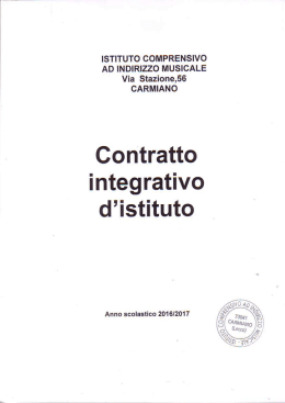 contrattazione 2016-2017 - Istituto Comprensivo Carmiano
