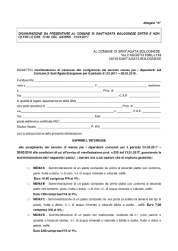 Allegato a) pdf - Comune di Sant`Agata Bolognese