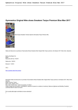 Gymnastics Original Nike shoes Sneakers Tanjun Premium Blue